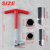 LEONTOOL Universal Joint Spark Plug Socket Wrench T-Handle Spark Plug