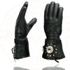 Milwaukee Leather SH231 Men's Black Leather Warm Gauntlet Motorcycle Cold