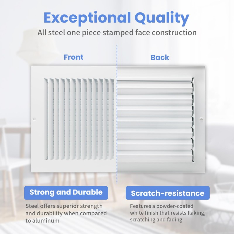 14 x 8 Inch [Duct Opening] Air Vent Covers for