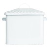 Creative Co-Op Chic Farmhouse Enameled Bread Box with Lid, "Bread"