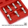 EMENTOL 7PCS 1/4" Drive Universal Joint Socket Set, 6 Point,