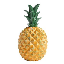 WAIT FLY 5.5 x 9.5 Inch Elegant Pineapple Shape Resin Piggy Bank Coin Bank Money Bank Home Decoration