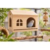 Wooden Bird House for Small Birds – Removable Bottom Net,