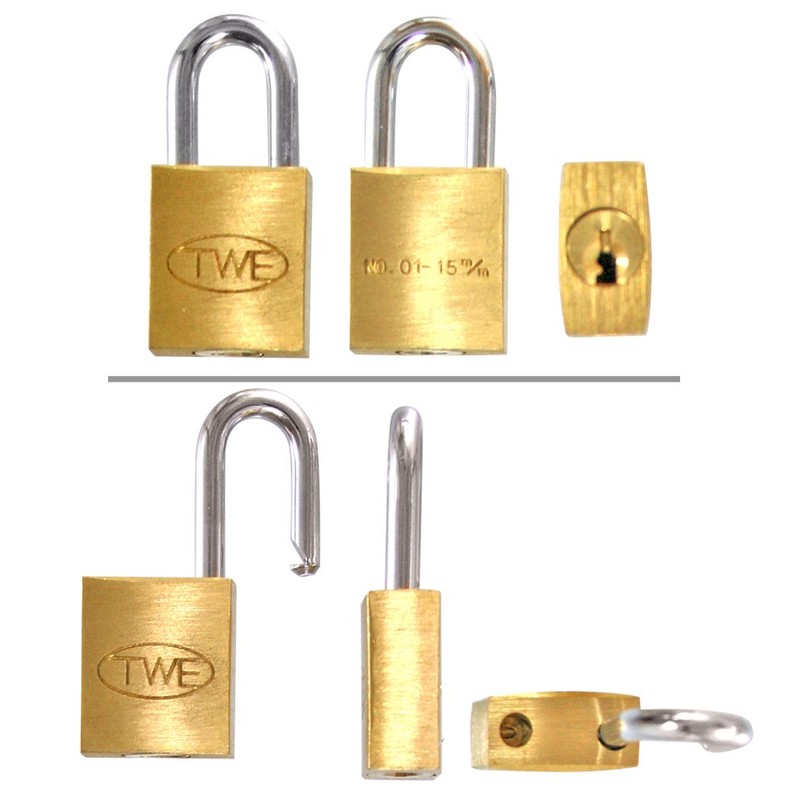 Wake Sangyo TWE Identical Key Cylinder Lock, Padlock, 0.6 inch