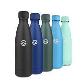Stainless Steel Drinking Bottle, 750 ml, Vacuum Insulated Bottle, BPA-Free, Thermos Flask, Leak-Proof, Water Bottle for Running, Bike, Adults, Fitness, Cycling, School, Bubble