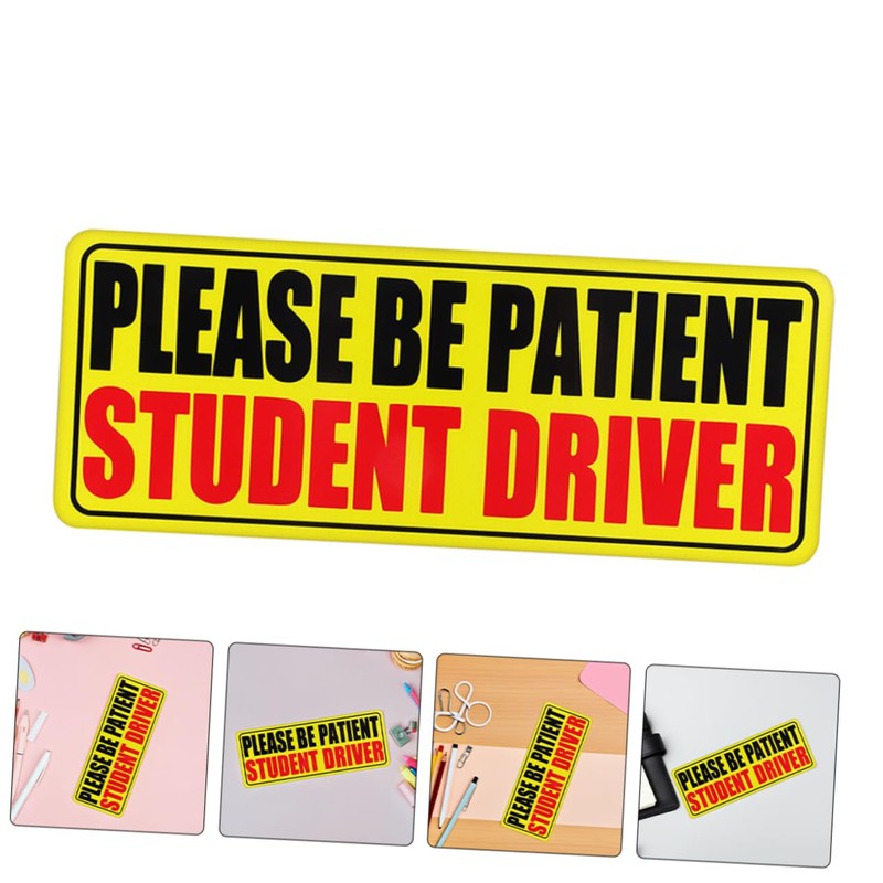 GRIRIW Magnetic Student Drivers Sign 10 Pcs Car Magnets Reflective