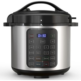 Electric Pressure Cooker, Upgraded 8 Quart 12-in-1 Multicooker, Stainless Steel Slow Cooker, Rice Cooker, Steamer, Sauté, Yogurt Maker, Warmer