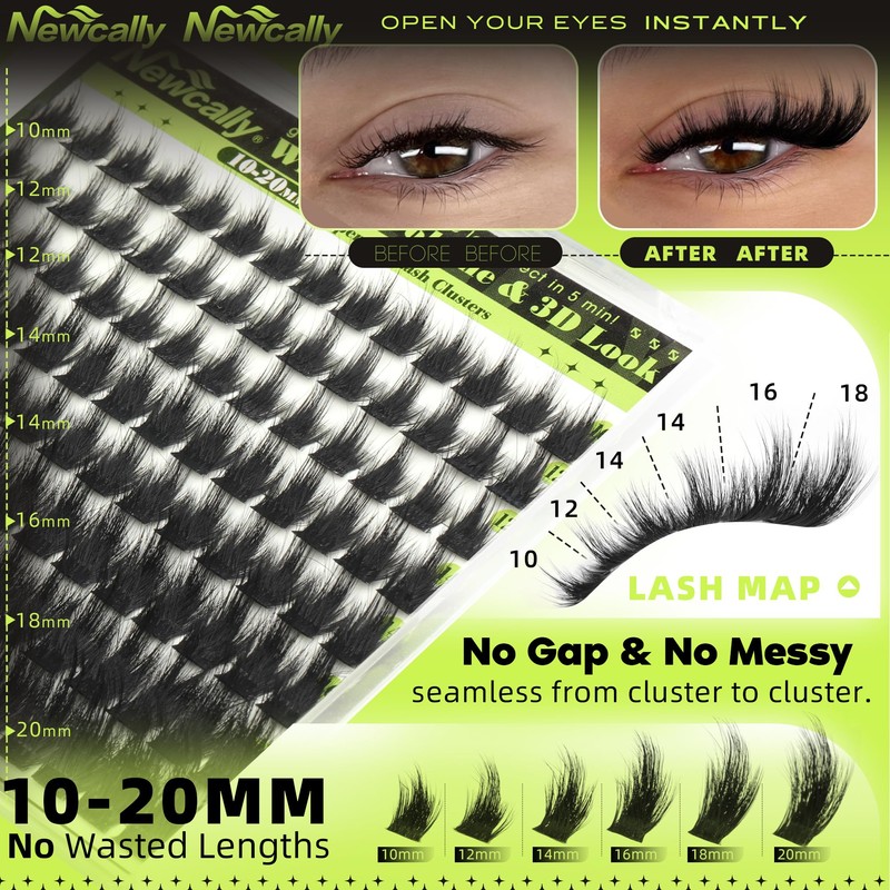 Lash Clusters with Spikes Manga Eyelash Clusters Wispy Anime Lash