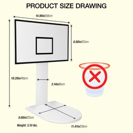 MORNING SUN Basketball Trash Can Hoop(Excluding Trash Can), Basketball Basket Holder,Wastebasket Hoop Stand for Bedroom, Office, Kitchen, Living Room - Fun Wastebasket Backboard,Basketball Hoop