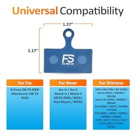 FS Brake KFDB - Pastillas de freno para bicicleta - Pastillas de freno compatibles universalmente - Frenos de disco de funcionamiento ultra silenciosos compatibles con Shimano, Deore, Alfine, Rever