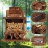 DAZUINIAO Squirrel Feeders for Outside Tree Wooden Squirrel Picnic Table
