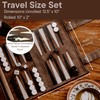 Sondergut Roll-up Portable Suede Backgammon Game Set - for Adults