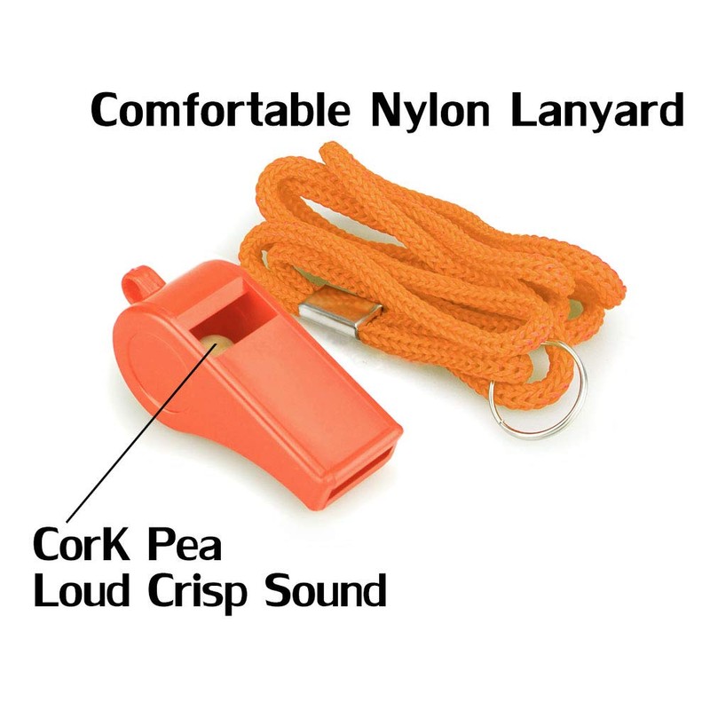 Hipat Emergency Whistle, Super Loud Safety Whistle with Lanyard, Ideal
