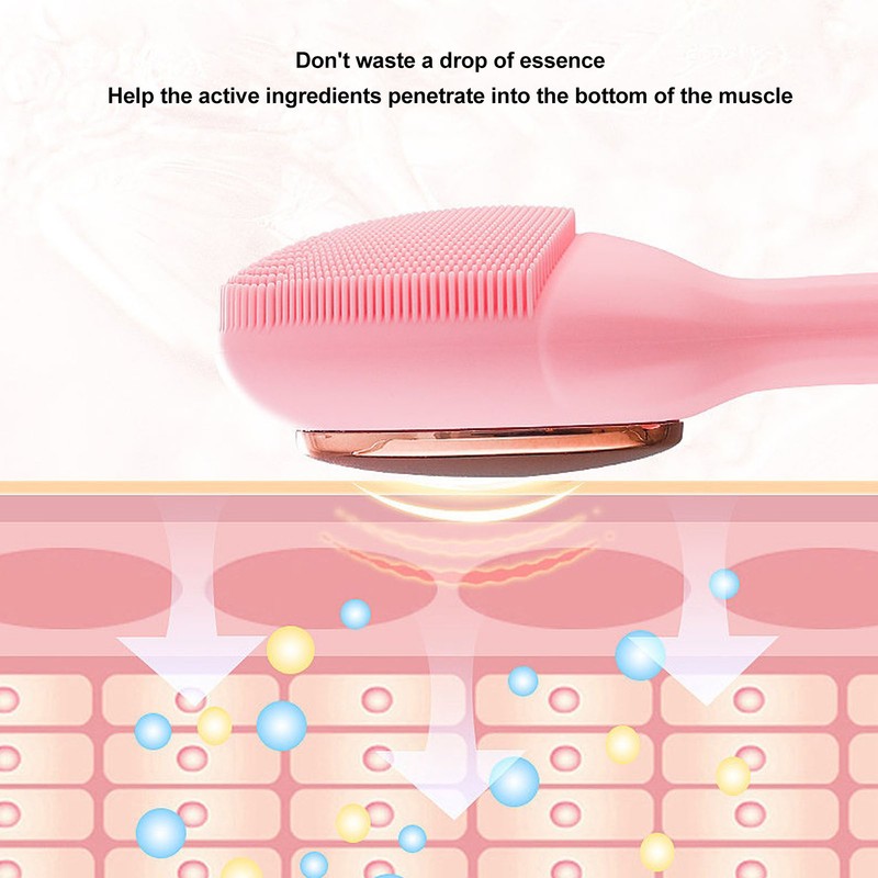 Facial Cleansing Brush Multifunctional Portable Electric Silicone Face Scrubber for