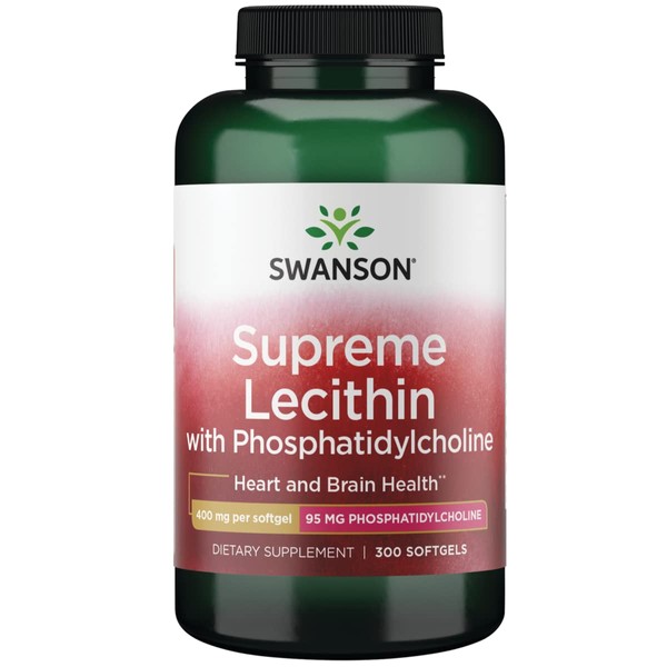 Swanson Supreme Lecithin with Phosphatidylcholine 300 Sgels