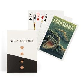 Lantern Press Louisiana, Alligators (52 Playing Cards, Poker Size Card Deck with Jokers)
