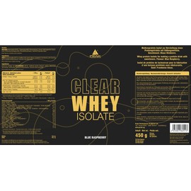 PEAK Clear Whey Isolate - 450 g Flavour Blue Raspberry I 15 Servings I High-Quality Protein I Clear Consistency I Fruity, Refreshing Taste I Fat-Free, Sugar-Free
