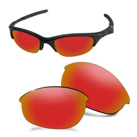 AOZAN ANSI Z87.1 Replacement Lenses Compatible with Oakley Half Jacket Sunglasses, Electric Crimson Red, Polarised, Einheitsgröße