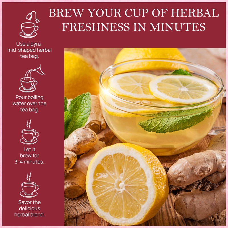 Orange Ginger Mint Herbal Tea 100gm, Natural Herbal Infusion, 50