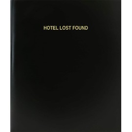 BookFactory Hotel Lost Found Log Book/Journal/Logbook - 120 Page, 8.5''x11'', Black Hardbound (XLog-120-7CS-A-L-Black(Hotel Lost Found Log Book))