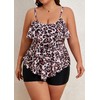 B2prity Women Plus Size Tankini Swimsuits Tummy Control Two Piece