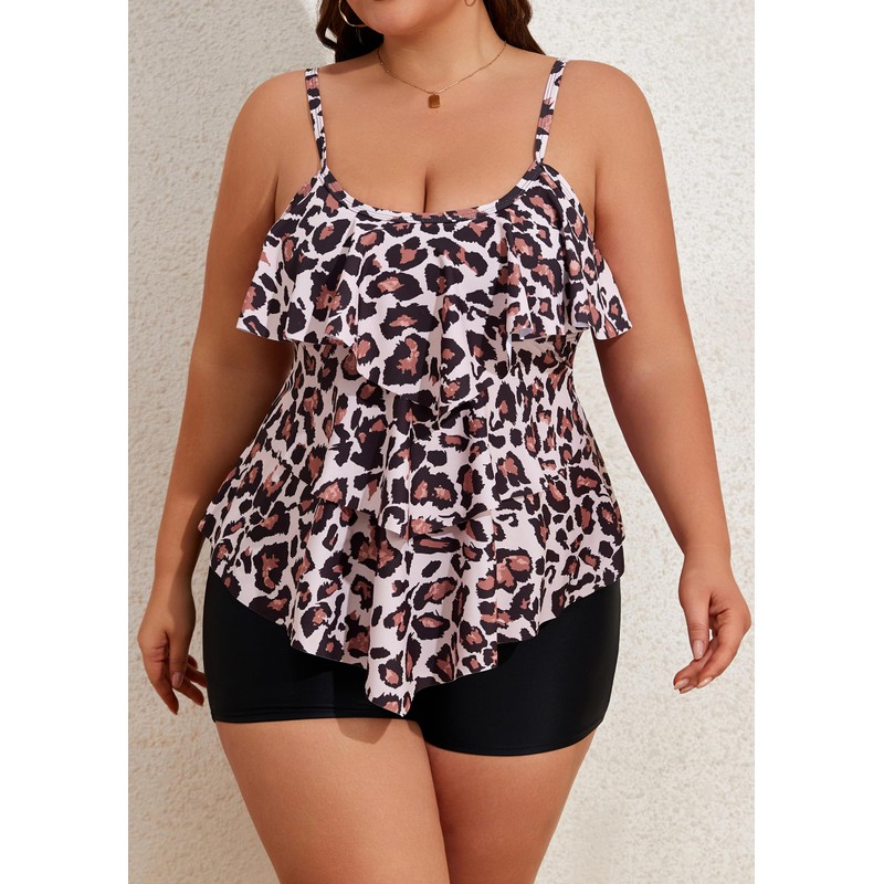 B2prity Women Plus Size Tankini Swimsuits Tummy Control Two Piece
