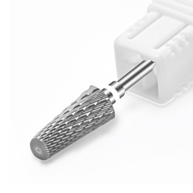 CGBE 5-in-1 Cutter Bit for Gel Nails: Tungsten Carbide Nail Cutter Attachments for Removing Acrylic Polygel and Hard Gel - 3/32 Inch Cylinder Nail Cutter Bit for Manicure Pedicure