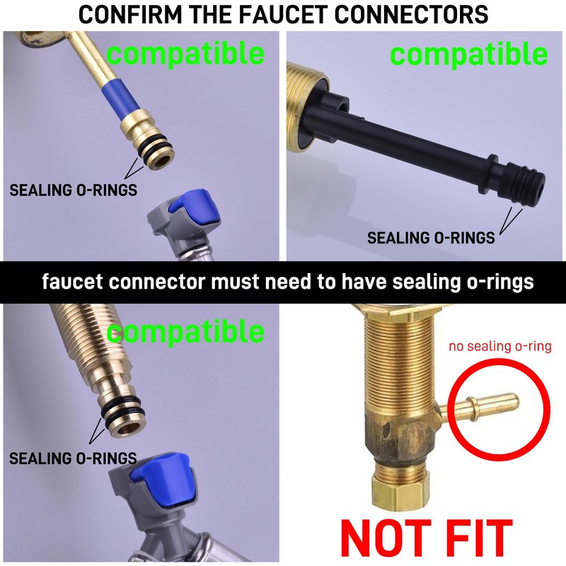 Quick Connect Faucet Water Supply Lines, 12 Inch, Widespread Bathroom
