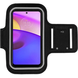 KP TECHNOLOGY Armband For Motorola Moto E15 / G15 / G05 / G75 / G55 / G35 / E14 / G85 / G04 G14 G24 G34 G54 G84 / G13 G23 G53 G73 / G32 G62 G82 / G31 G50 / E13 E20 E30 E40 for Running & Sports (BLACK)