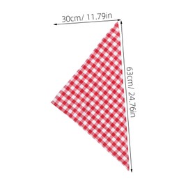 BUGUUYO 2pcs Adjustable Dog Bandanas for Small Dogs Cats Checkered Pet Neckerchiefs Washable Bibs for Cleanliness Comfort Outdoor Accessories for