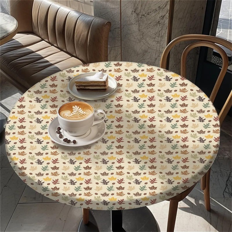 Outdoor Round Tablecloth with Elastic Band, Diameter 90 cm, Elastic