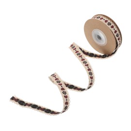 Operitacx Versatile and Charming Bow Trim: Heart-Shaped Floral Print Ribbons for Clothing Bags and Decor