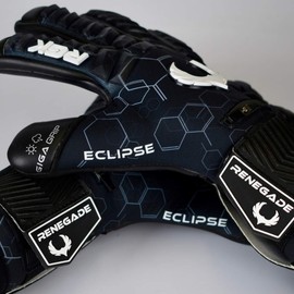 Renegade GK Eclipse Professional Soccer Goalie Gloves with Pro-Tek Fingersaves & 4+3MM EXT Contact Grip (Sizes 6-12, Level 5) | Goalkeeper Gloves for Elite Play (Helix (Non-Fingersave), 11)