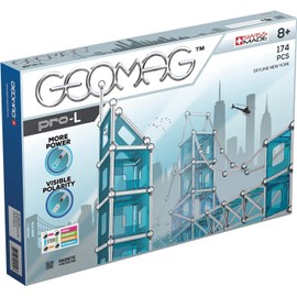Geomag Pro L New York SKYLINE-174 pcs, GMR04, Multicoloured