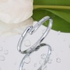 MILAKOO 4mm Silver Waterdrop Multi-layer Cross Wire Bangle Teardrop Hinged