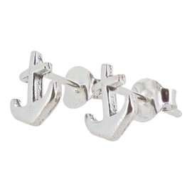 Touch Jewellery 925 Sterling Silver Anchor Stud Earrings