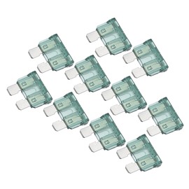 VekAuto 10 Pcs Blade Style Fuse, 1A Blade Fuses Universal for Car Plastic Metal Green