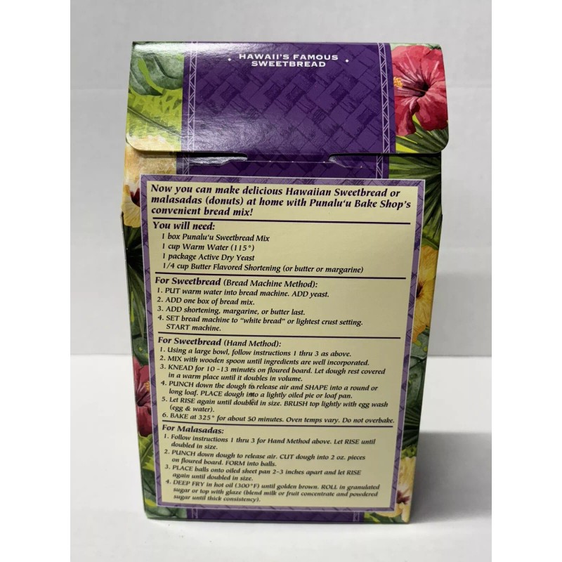 Punalu'u Bake Shop Taro Sweetbread & Malasada Mix 20oz x1