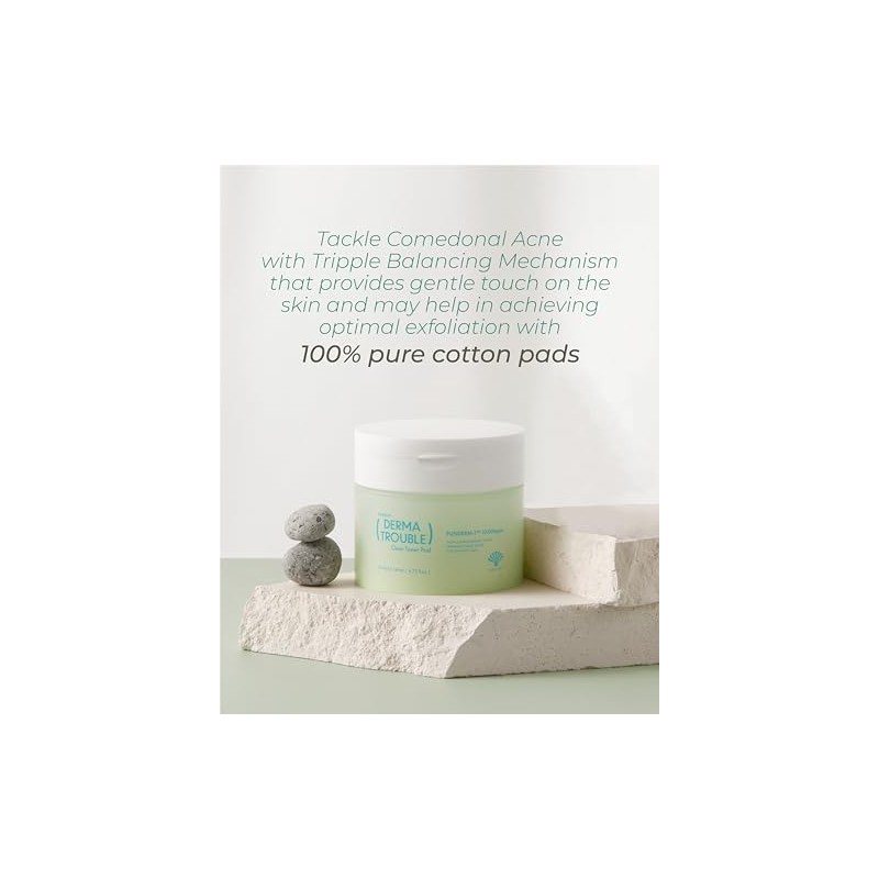 Fusidyne Derma Trouble Clear Toner Pads - 60ct Exfoliating Pads