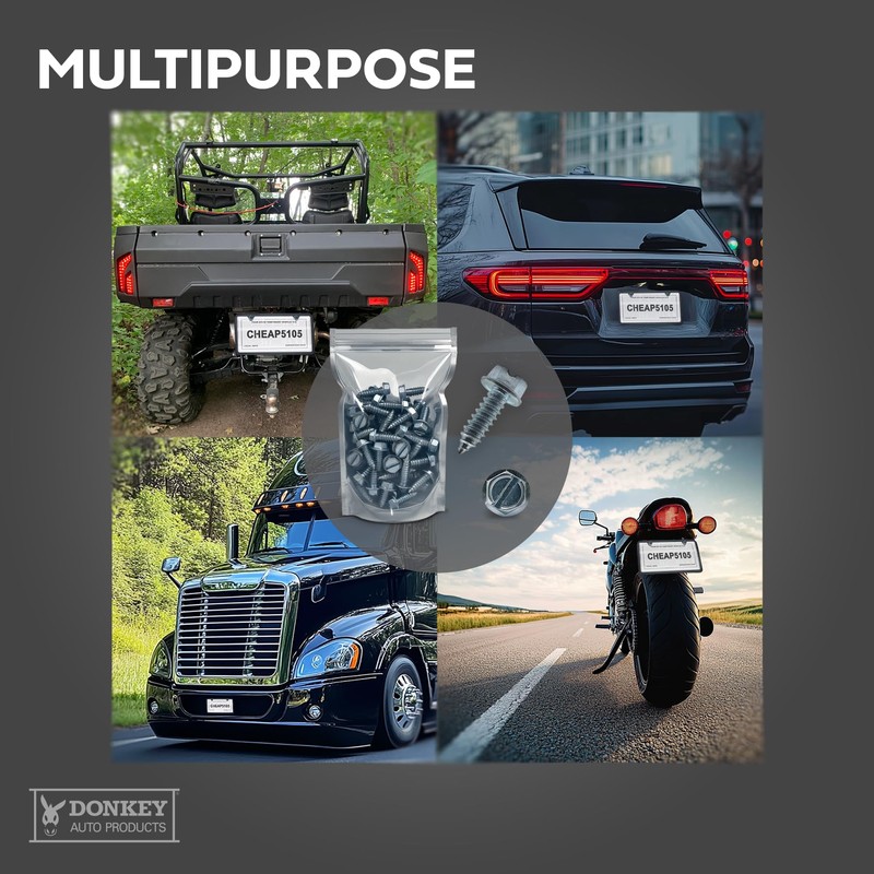 License Plate Screws - #14 x 3/4" Inch - Slotted