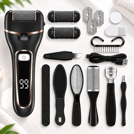 Pedicure Tools Foot Care File Set for Callus Care – Rechargeable 3-Head Foot Care Tool for At-Home Pedicure