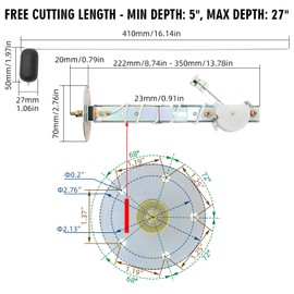 Marine Fuel Sending Unit with Float - 0-90 Ohms, Boat Fuel Tank Sending Unit and Force to Weight Replacement Sender