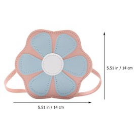 VALICLUD Shoulder Bags Cute Shoulder Bag Small Shoulder Bags for Women Leather Shoulder Bag for Children Flower Shoulder Bag Outdoor Children's Bag Flower Design Bag, pink