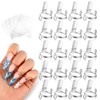 20 Pcs Wudu Nail Rings Set With 120 Adhesive Tabs(Silver)