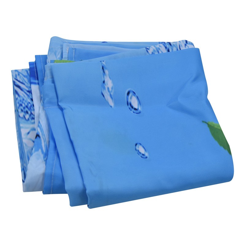 Shower Curtain Waterproof Polyester Blackout Curtain with Hook for Bathroom