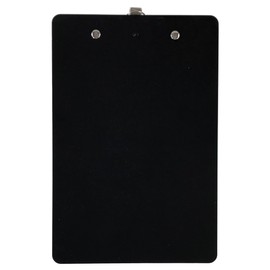 Trade Quest Small Memo Clipboard 6'' x 9'' Pen Holder Clip Plastic (Black) (Pen Included) (Pack of 6)