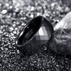 083 Base Ring, Men's Ring, Tungsten, Multi-faceted Cut, Glitter, Allergy