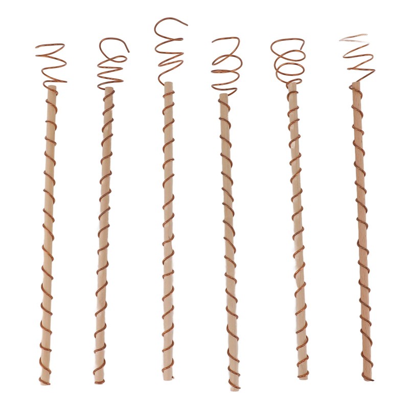 6PCS Electroculture Stakes Stable Support Garden Antenna Copper Coil for