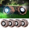 Timeflies Solar Rock Lights Outdoor, 4 Pack Super Bright Solar