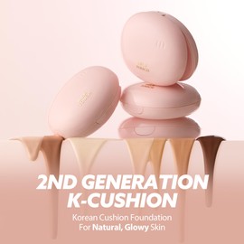 milktouch Milky Glow Cushion Foundation for REAL Glass Skin - NO Oxidation, Radiant Finish, Long-Lasting, Non-Creasing - Glutathione & Vitamin Complex Hydrating Skincare Benefits (27N Chai)